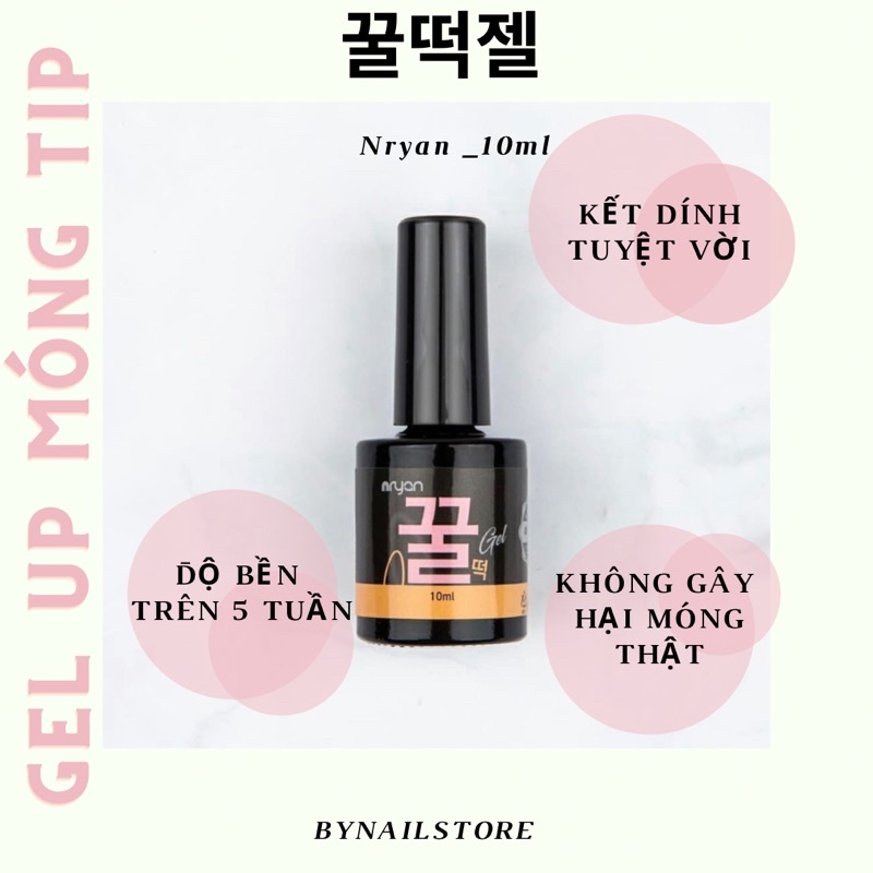 [Nryan] Gel up móng tip cao cấp Hàn Quốc KKul tteok gel (10ml)