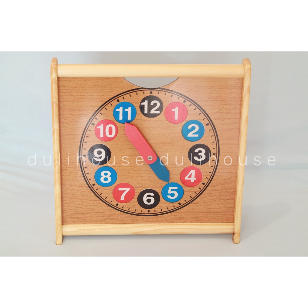 Đồng hồ 2 mặt học tính thông minh Winwintoys Phát triển tư duy toán học Nhận biết thời gian màu sắc cơ bản