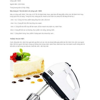 MÁY ĐÁNH TRỨNG CẦM TAY 7 TỐC ĐỘ CAO CẤP