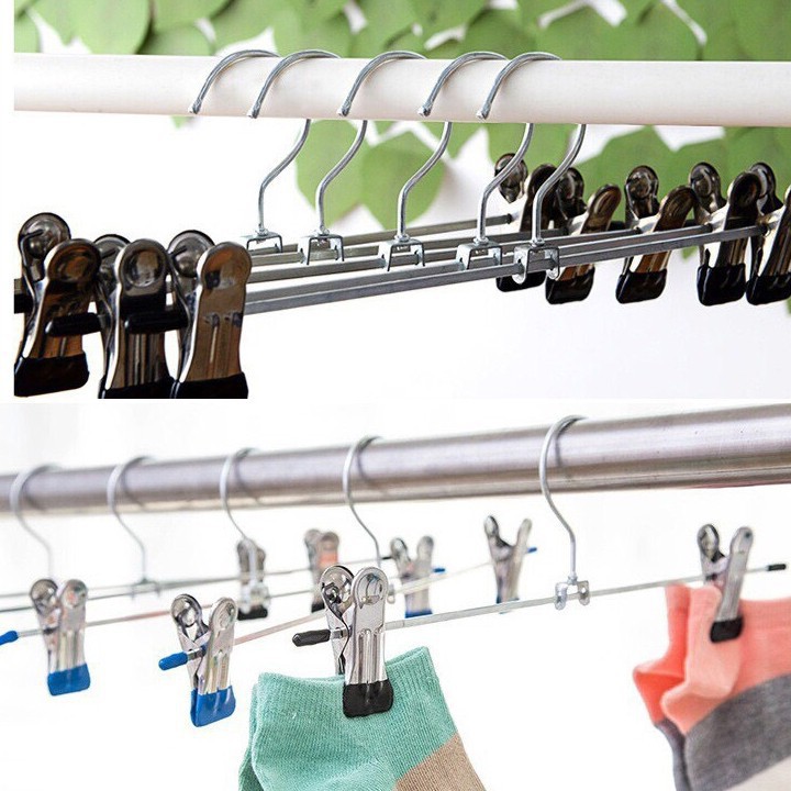 Móc Kẹp Kim Loại Treo Quần Áo ( Bộ 50 Móc)