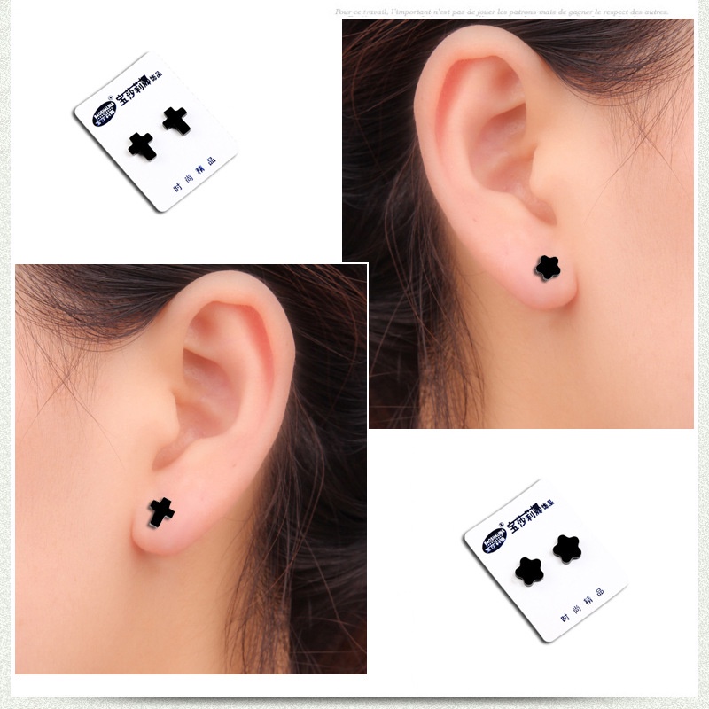 Khuyên tai nam châm unisex đen cực chất cho cả nam và nữ (2 chiếc) - Bim's House