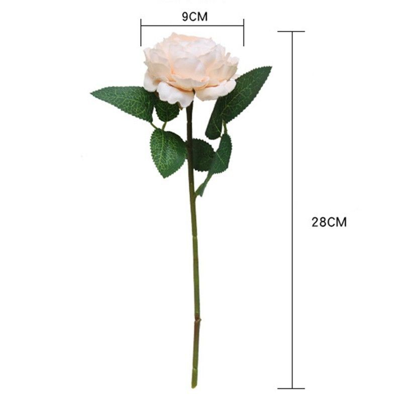 Cành hoa hồng một bông cao cấp ( đầu bông 9cm)
