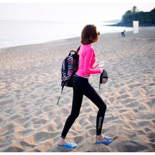 Áo bơi nữ dài tay thun lạnh đẹp màu hồng phong cách thể thao hàn - ảnh thật | BigBuy360 - bigbuy360.vn