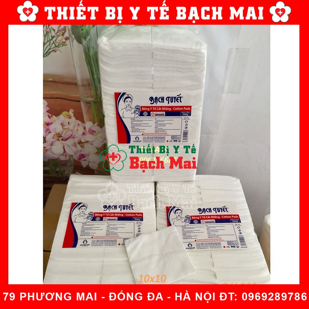 Bông Bạch Tuyết Y Tế Cắt Miếng 1kg - Vệ sinh baby 10x10cm - 7x7cm