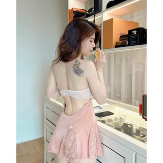 Váy Ngủ Lụa JOLISEXY Phối Nơ