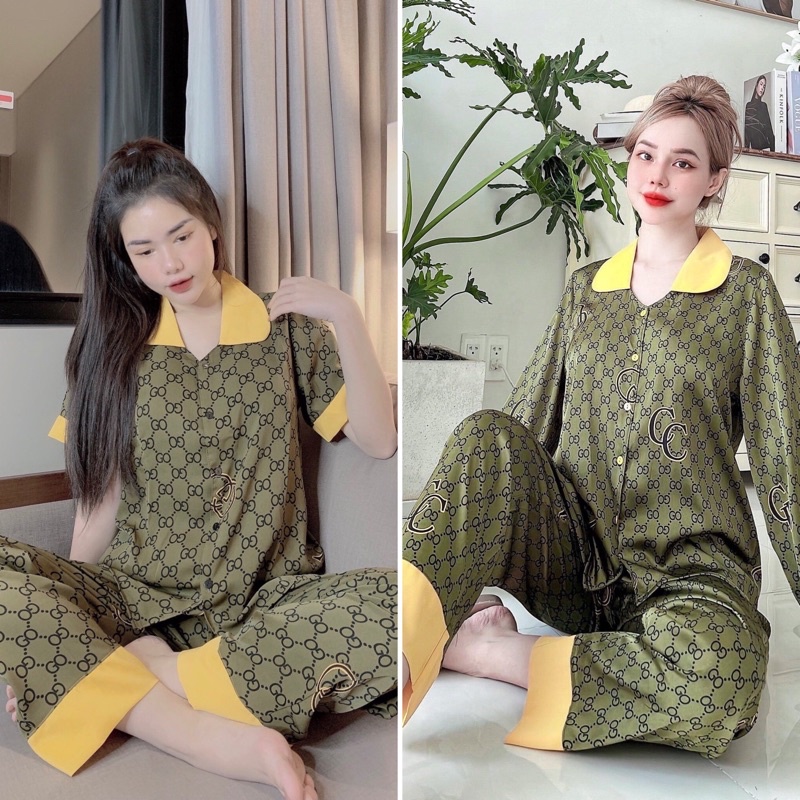 Đồ Bộ Pijama - Chất mango Dài Tay Hoạ Tiết Cao Cấp [FREE SHIP]