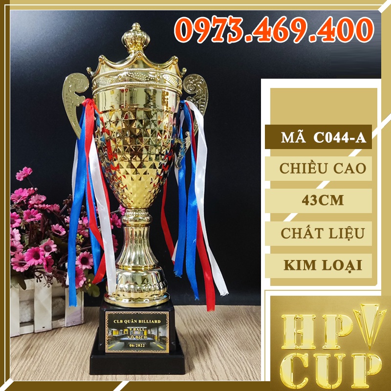 Cúp Lưu Niệm Thể Thao Cup Bóng Đá Huy Chương Vàng Pha Lê Quà Tặng Giá Rẻ V2