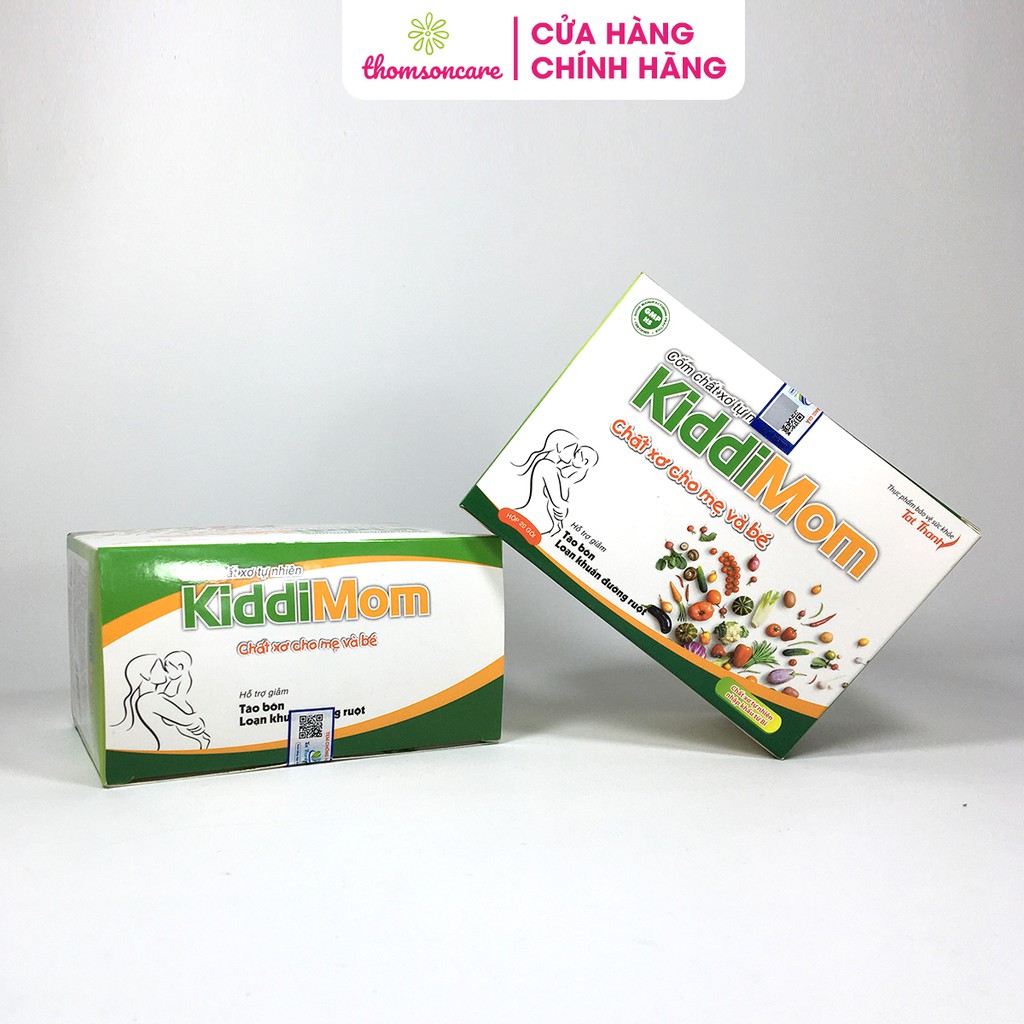 Cốm chất xơ tự nhiên cho mẹ và bé Kiddimom - Hỗ trợ giảm táo bón từ cốm vi sinh tự nhiên Kiddi Mom Hộp 20 gói