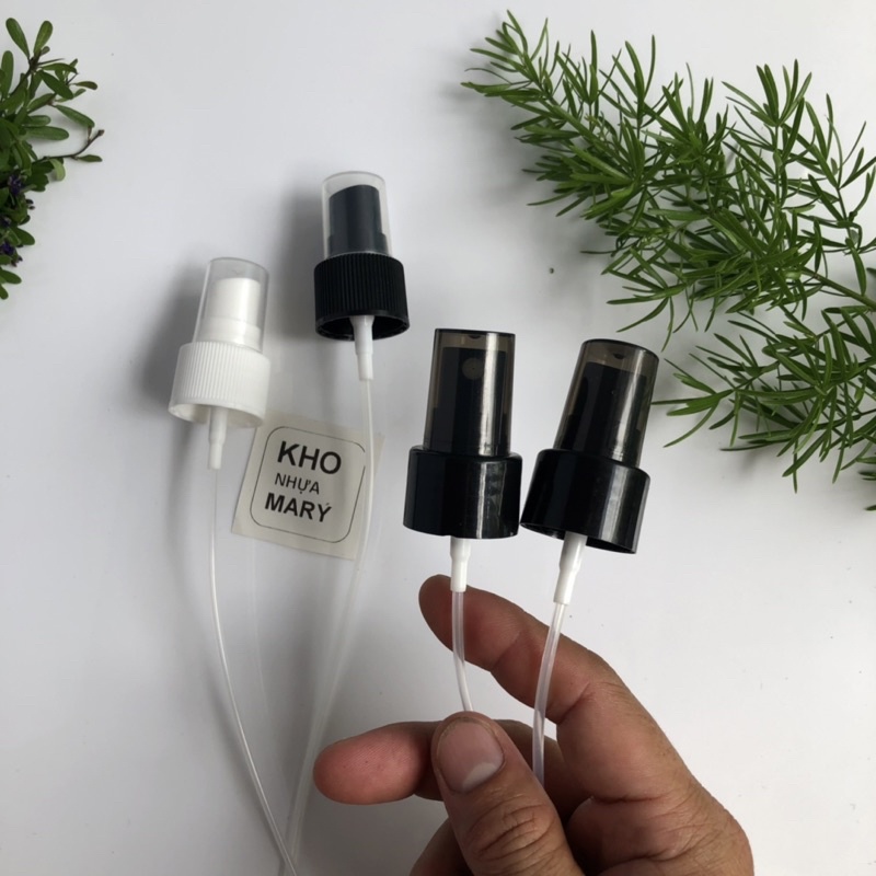 Đầu xịt phun sương / Xịt giọt Màu Đen Trắng - Nắp Chai lọ xịt nước phi 18 / 20 / 24 / 28 dùng các loai chai