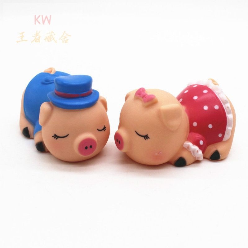 Phụ kiện heo cô dâu chú rể nằm mẫu mới trang trí tiểu cảnh,  chậu cây, làm đồ thủ công, trang trí bánh gato (gateau)