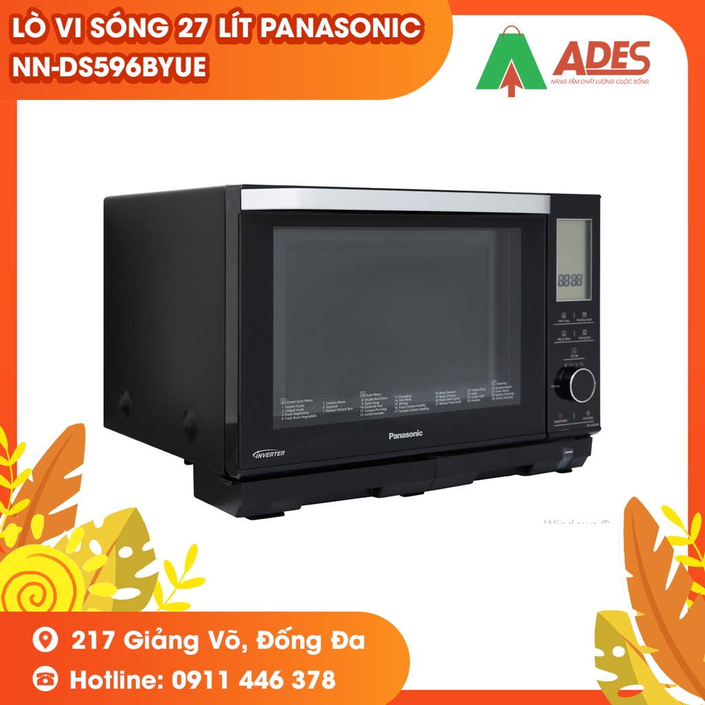 [Mã 154ELSALE2 giảm 7% đơn 300K] Lò vi sóng 27 lít Panasonic NN-DS596BYUE - Bảo hành Chính hãng