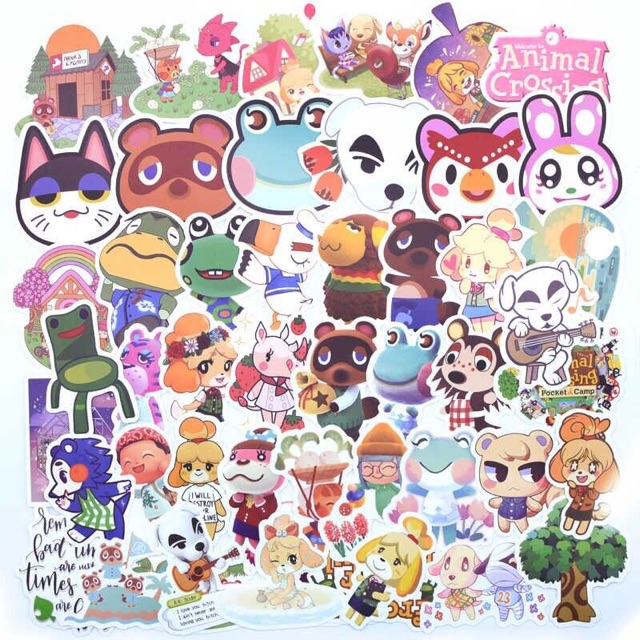 Set 30-50 cái sticker pet thú cưng ép lụa / hình dán thú cưng nhiều mẫu