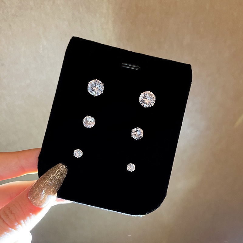 Ins Bông Tai Nam Châm Hình Ốc Sên Đính Đá Zircon Cao Cấp Đơn Giản Cá Tính Phong Cách Ins Cho Nữ