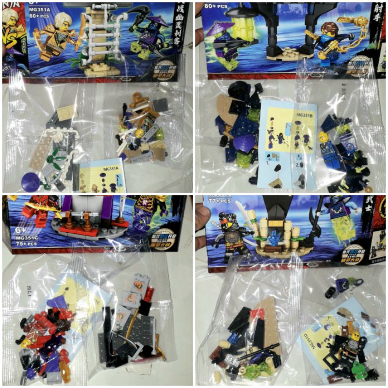 Lắp ráp 1 hộp Ninja MG351 Bảo vệ ngôi đền thần Rắn có nhiều chi tiết bằng nhựa ABS