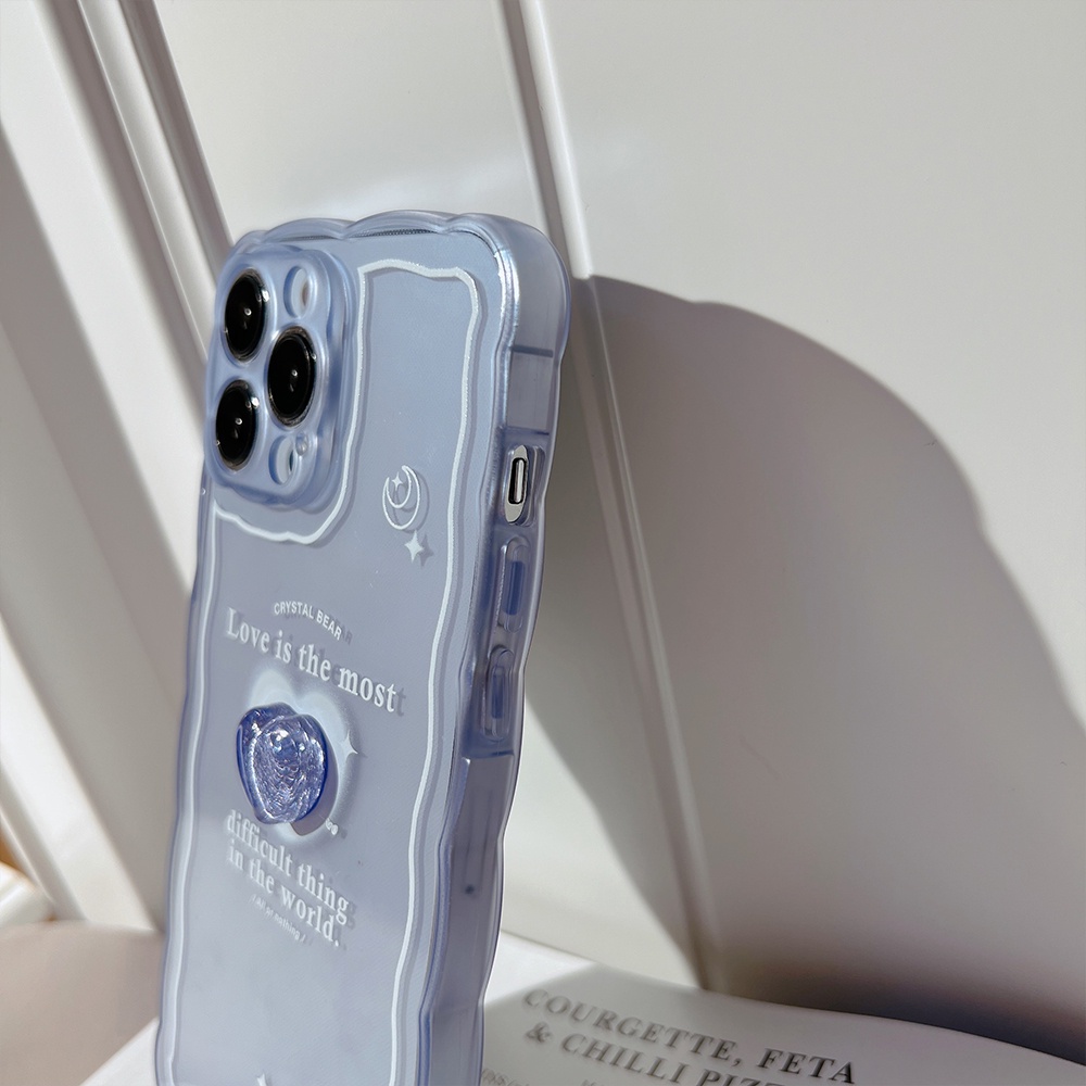 Ốp Điện Thoại TPU Mềm Trong Suốt Chống Sốc Họa Tiết Trái Tim Ba Chiều Cho iPhone 11 12 13 Pro max mini XS max xr 7 8 se2020 plus