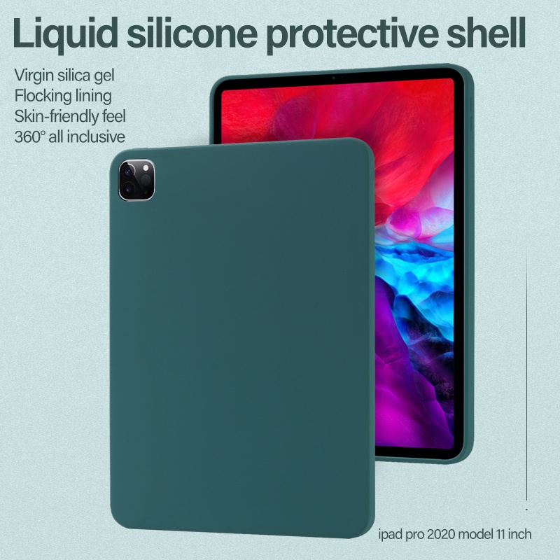 Ốp Silicone Chống Sốc Ipad Pro 11 2021 3rd M1 Air 4 10.9 10.2 8th 7th 9.7 2018 6th 5th Air 3 10.5 Air 2 1 Mini 5 4