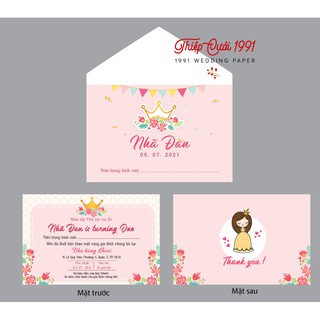 THIỆP THÔI NÔI - SINH NHẬT BÉ GÁI- CHỦ ĐỀ PRINCESS