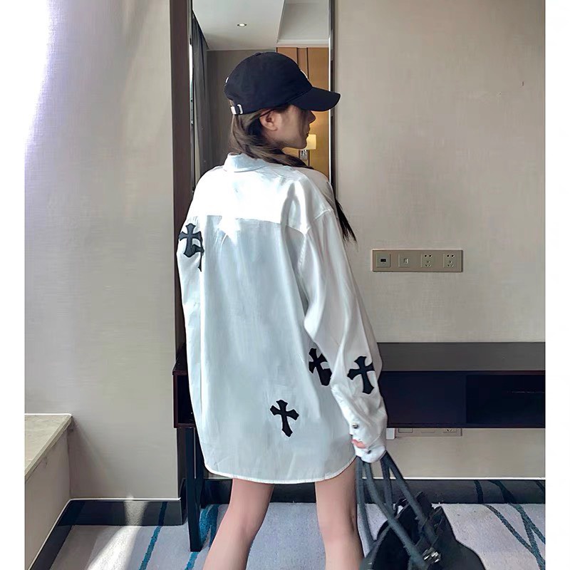 Áo Sơ Mi Trắng Nam Họa Tiết Hình In Thánh Giá Sang Trọng LỊch Sự - Áo Sơ Mi Cao Cấp Dành Cho Nam DT FASHION MENWEAR