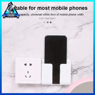 [Fitslim] Wall Mount Stand Phone Socket Phone Charging Holder Bracket Mounted Organizer