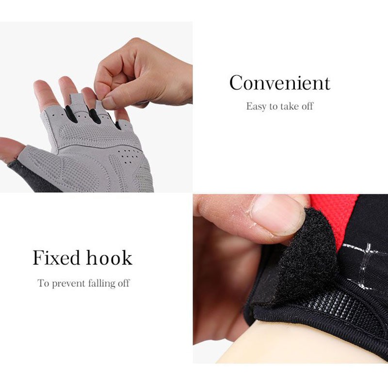 [Fulfilled by Shopee] Găng Tay Thể Thao Nửa Ngón Chống Sốc Rockbros Cho Nam Nữ