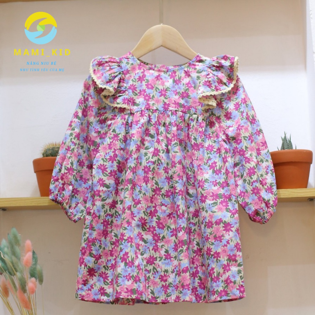 Váy Cho Bé Gái, Váy Xinh Cho Bé Thu Đông Chất Liệu Thô Hàn 100 sợi cotton siêu đẹp, tôn dáng Shop Mamikid