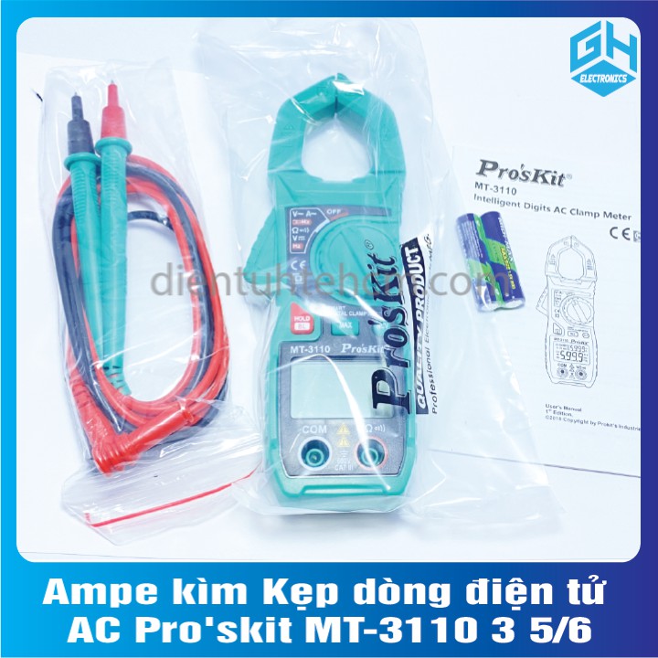 Ampe kìm Kẹp dòng điện tử AC Pro'skit MT-3110 3 5/6