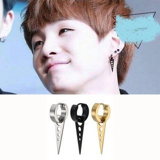 Khuyên tai tam giá BTS SUGA bông tai Hàn Quốc Unisex thời trang dành cho fan hâm mộ