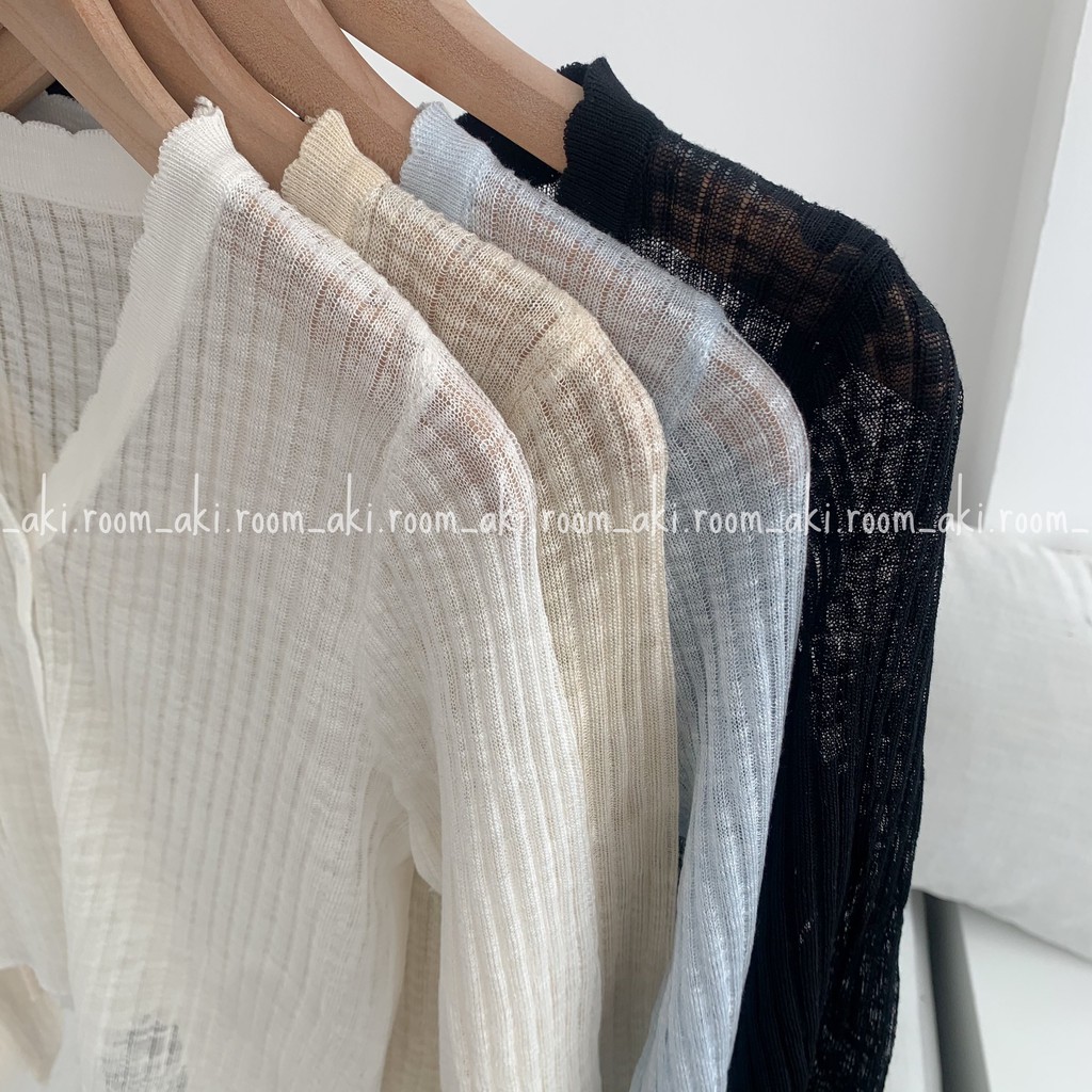 Áo cardigan mỏng một khuy cổ V | BigBuy360 - bigbuy360.vn