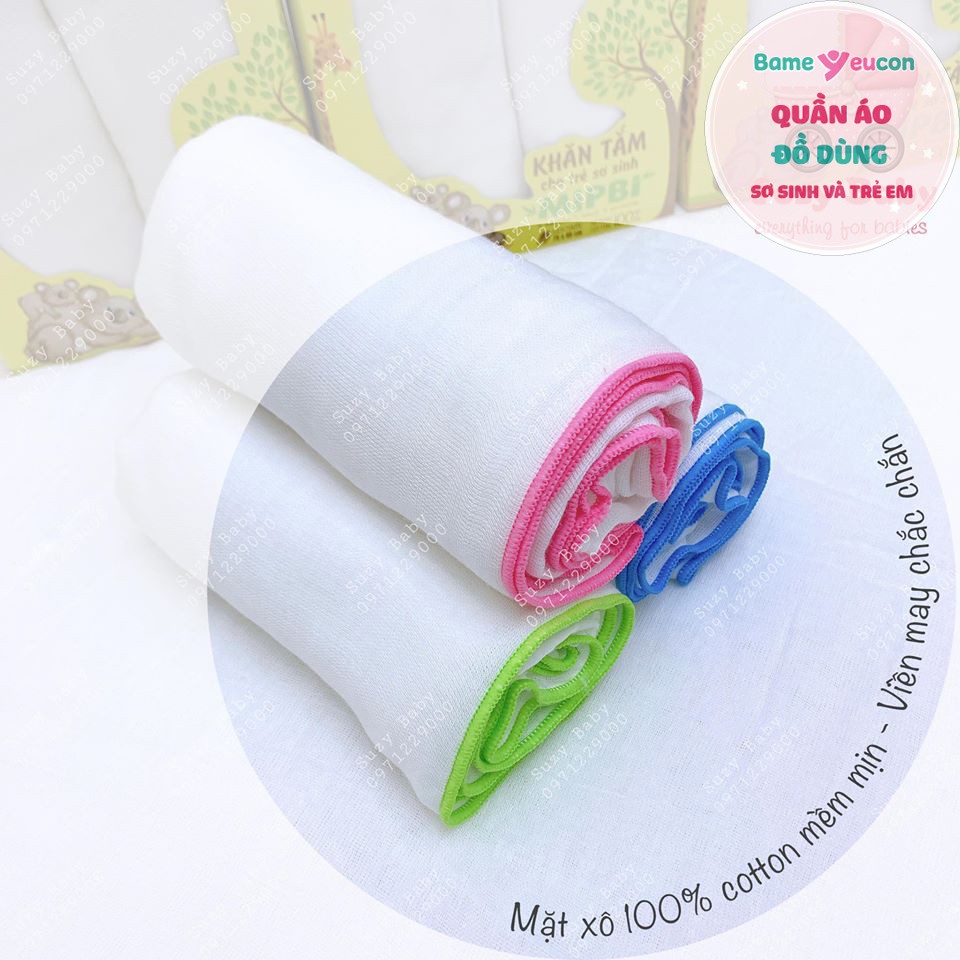 Khăn tắm cho bé - Khăn tắm cotton Mipbi cao cấp xuất Nhật kích thước 85*75cm(4 lớp, 6 lớp)