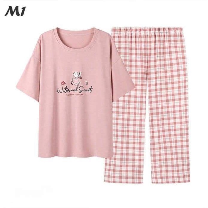Đồ Bộ Nữ mặc nhà.dồ ngủ  dễ thương chất liệu cotton thái, dầy dặn mát mịn _mẫu M
