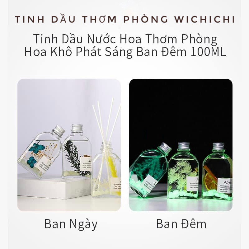 Tinh Dầu Thơm Phòng Ngủ Phát Sáng Ban Đêm 100ml Mùi Oải Hương Khuếch Tán Hương Thơm Khử Mùi Không Khí - SWEET HOME