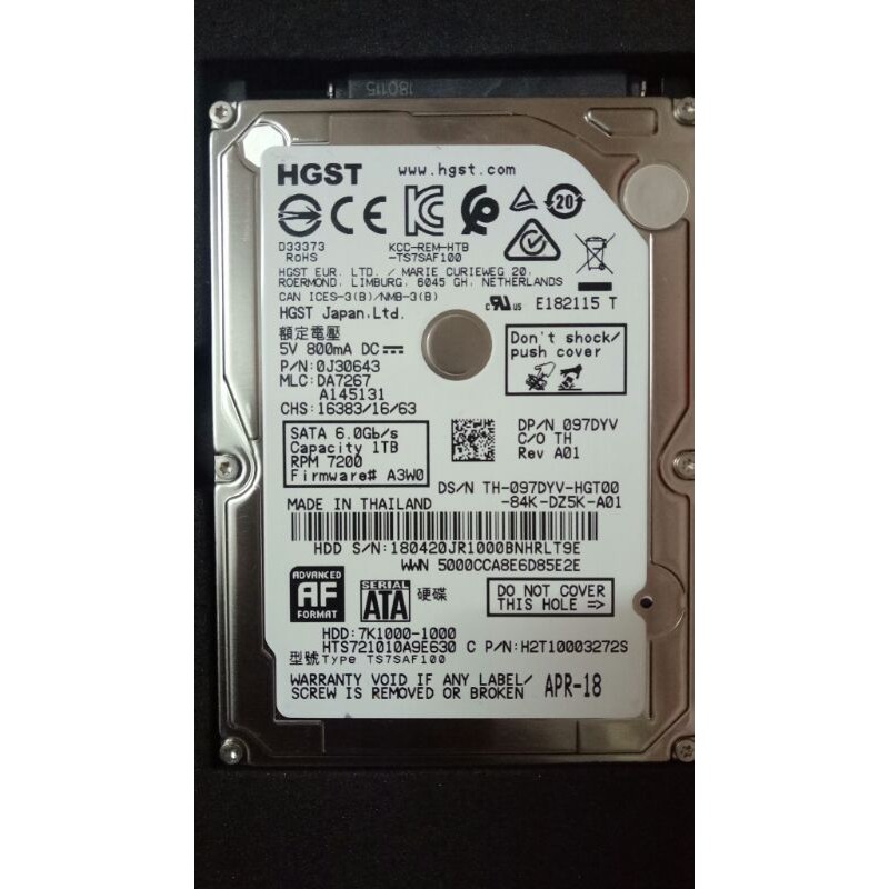 Ổ cứng HGST 1TB ngon, xịn 100%