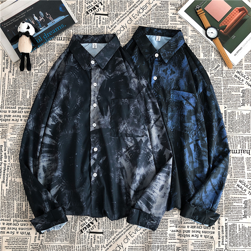 Men's Long Sleeve Elegant Korean Fashion Shirt 2021