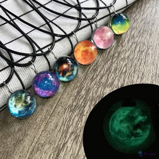 vòng cổ Mặt Quả Cầu Vũ Trụ Phát Sáng Trong Đêm