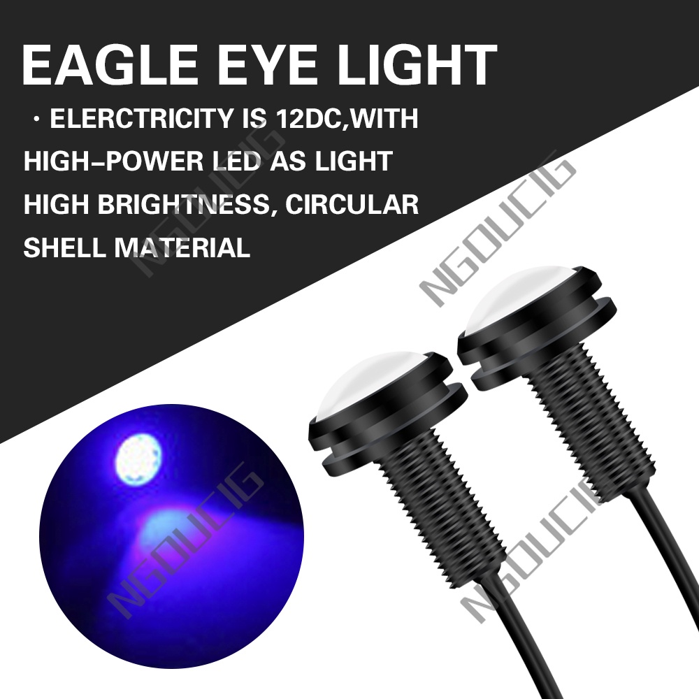 Đèn LED Mắt Đại Bàng Siêu Sáng Chạy Ban Ngày DRL Màu Vàng Hổ Phách / Xanh Dương / Đỏ Cho Xe Hơi / Xe Máy