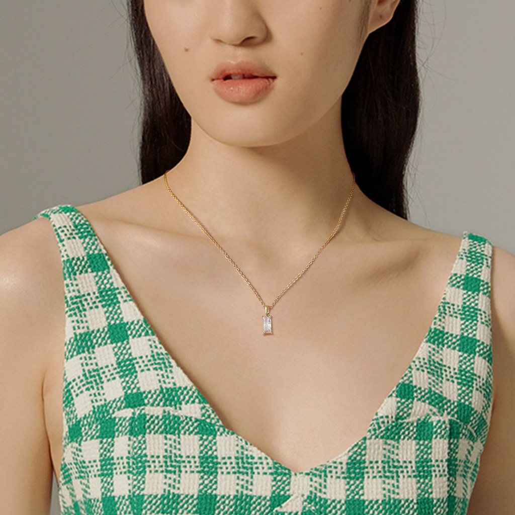 Vnox Vòng cổ Mạ Vàng 20&quot; Đính Đá Zircon