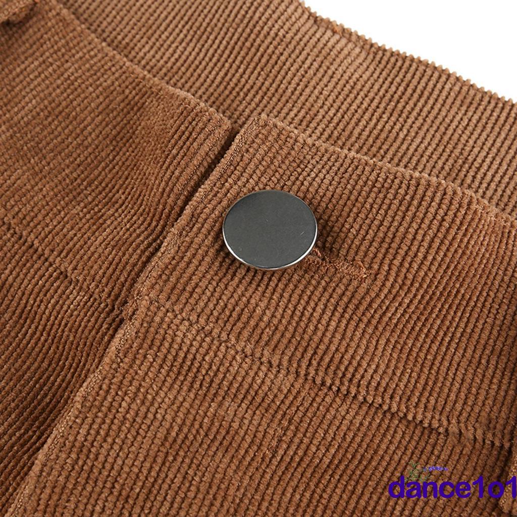 Quần nhung dài lưng cao màu trơn thời trang cho nữ 2021