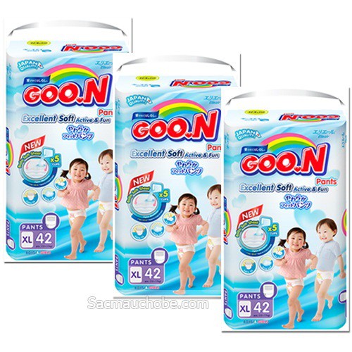 [Hà Nội] Bỉm GOON SLIM Quần/dán M66,M60,L56,L48,XL50,XL48,XL42 mẫu cũ giá siêu tốt