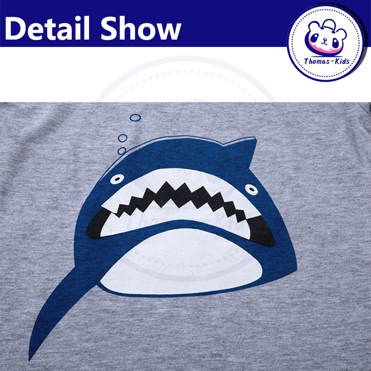 Áo Thun Tay Ngắn Cổ Tròn In Họa Tiết Hoạt Hình Dễ Thương Thời Trang Cho Bé 1-5 Tuổi