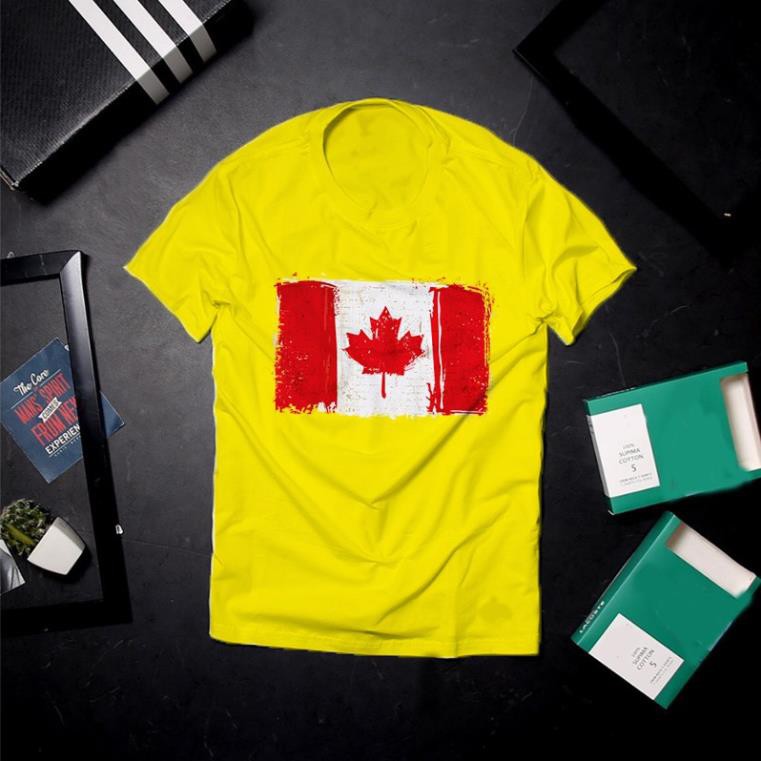 SALE- Áo thun Unisex Cotton -  lá cờ Canada