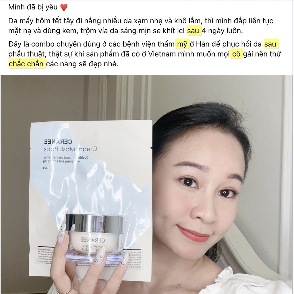 Mặt Nạ Ceranee Chính Hãng Mask Biocell Dừa Tươi Dạng Kem Dưỡng Trắng Phục Hồi Da Căng Bóng, Mặt Nạ Hàn Quốc Ceranee