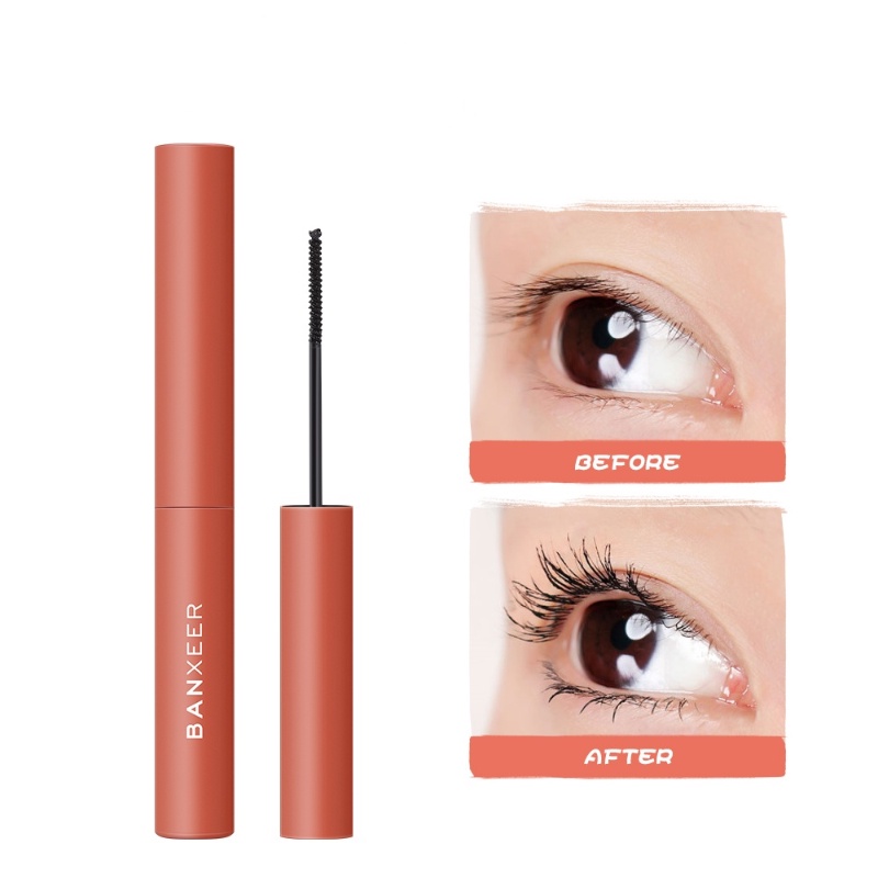 Mascara trang điểm uốn dài lông mi siêu mịn chống nước lâu trôi dùng trang điểm