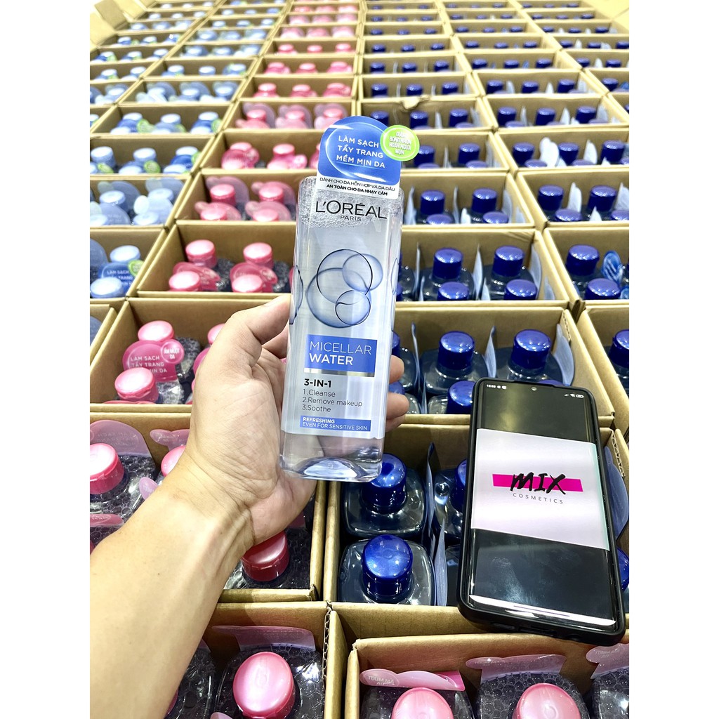 Nước tẩy trang Nước tẩy trang Loreal - L'Oreal Paris 3-in-1 Micellar 400ml🌟Sạch sâu🌟L oreal🌟Mềm da🌟Sữa rửa mặt Loreal🌟