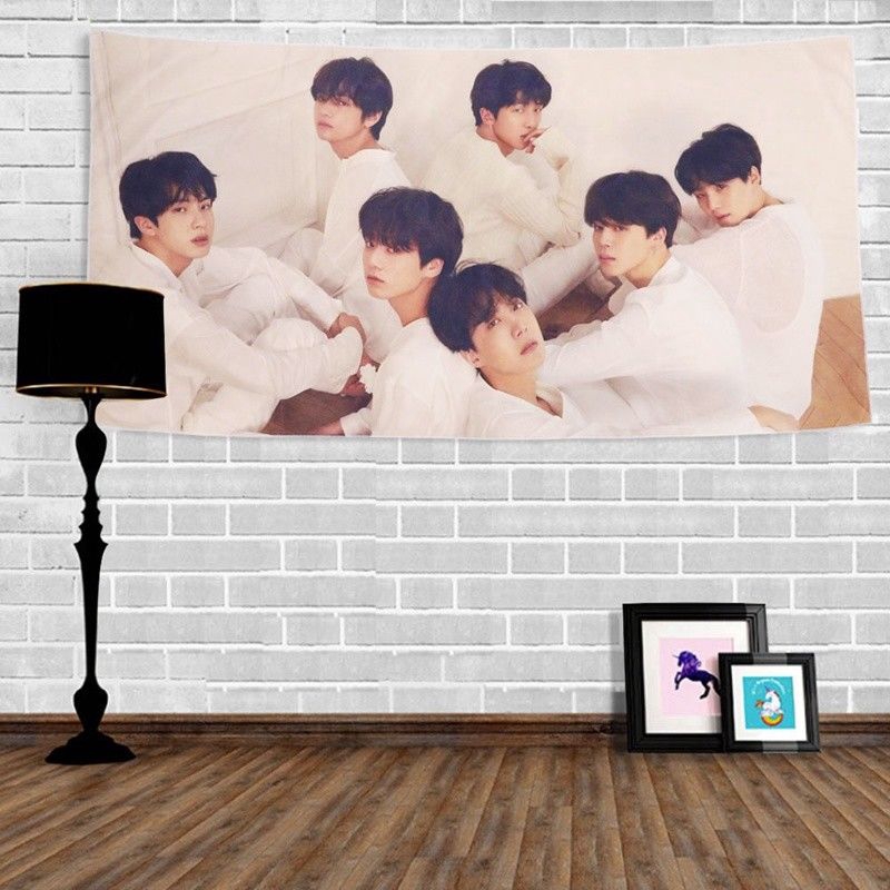 Thảm treo tường trang trí hình nhóm nhạc KPOP BTS 100*50cm