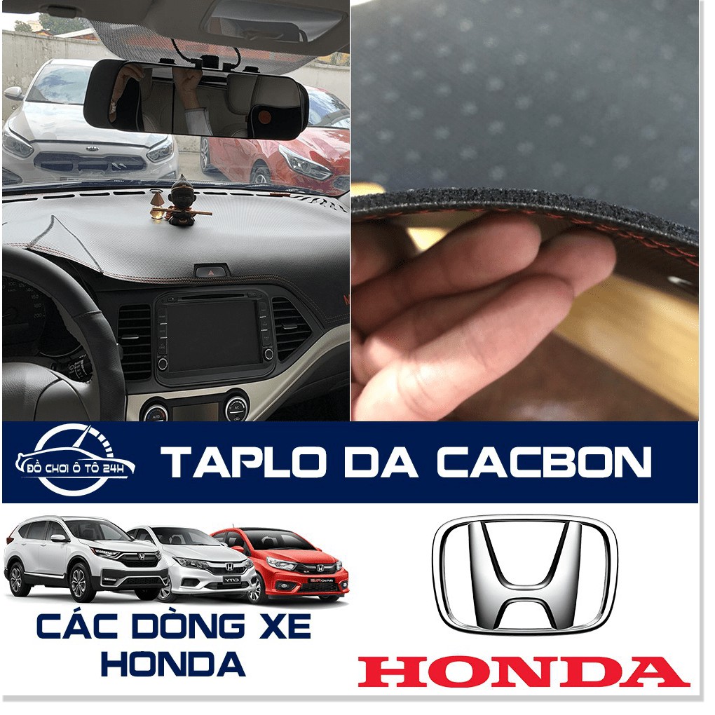 Thảm taplo da cacbon ô tô Honda