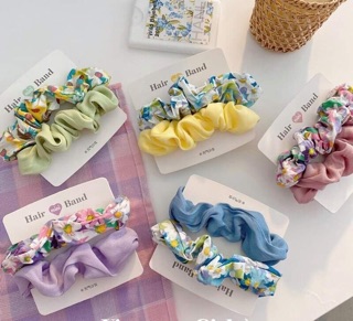 🐥Set 2 chun cột tóc Scrunchies nhỏ