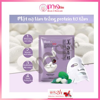 Mặt nạ dưỡng da mụn cấp ẩm thải độc protein tơ tằm, dưỡng trắng, mờ thâm nám One Spring SILK MASK