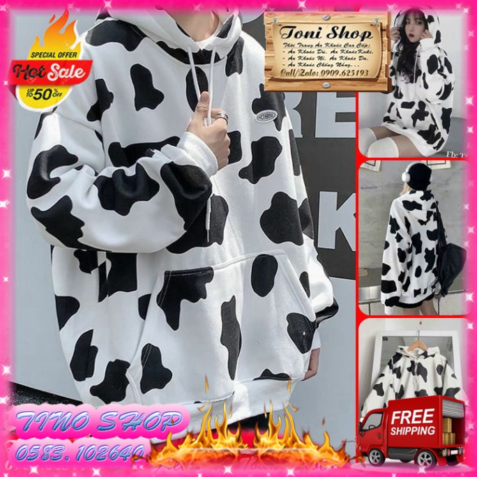 ÁO HOODIE - ÁO KHOÁC NỈ NGOẠI Bò Sữa Cổ Chui (HD2420 - IN 3D) (Tino Shop) | BigBuy360 - bigbuy360.vn
