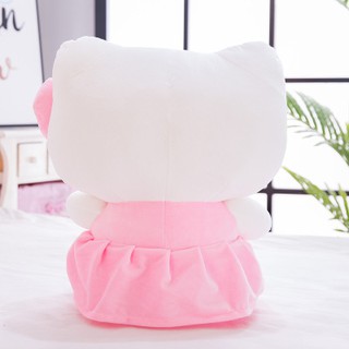 GẤU BÔNG KITTY ÔM TIM THÊU SIZE 30CM
