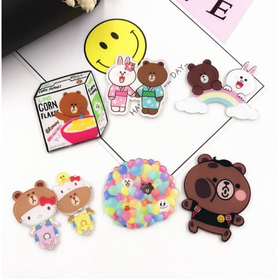 Harajuku Huy Hiệu Cài Áo acrylic Thời Trang Phụ Kiện 1 Cái